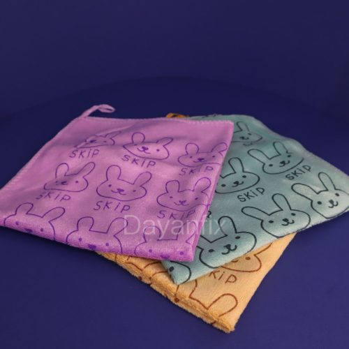 دستمال طرح خرگوشی 60 گرم سایز 40 در 40