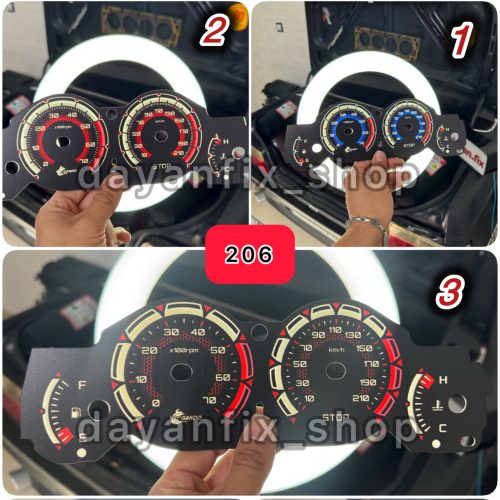 صفحه کیلومتر اسپرت پژو 206